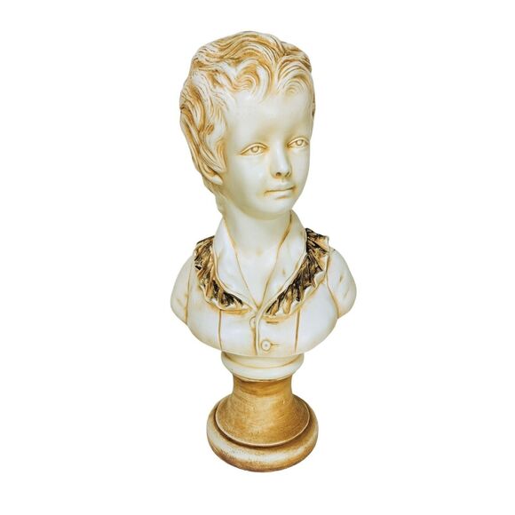 VTG 1900s Jean-Antoine Houdon "Alexandre Brongniart" Alabaster Bust Sculpture - Picture 1 of 8